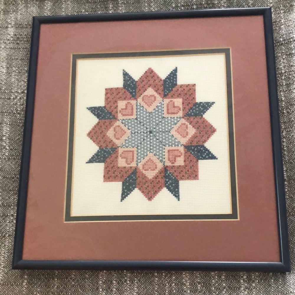 Beautiful counted cross stitch quilt pattern Lonestar